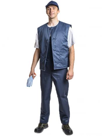 Жилет утеплений синій