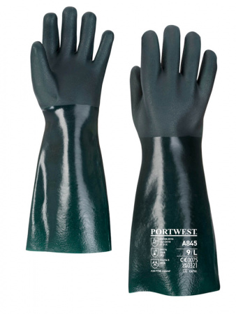 Перчатки с двойным ПВХ покрытием А845