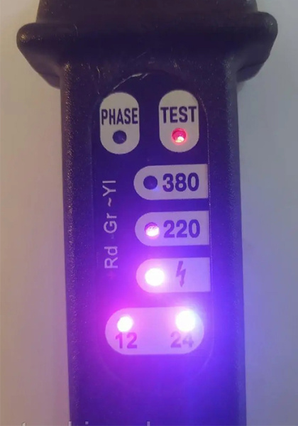 Указатель напряжения (12-380V AC/DC) ЭКИТЕСТ 12/380-4К-006 (цветная индикация))