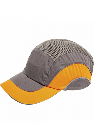 Каскетка защитная B-CAP серо-оранжевая