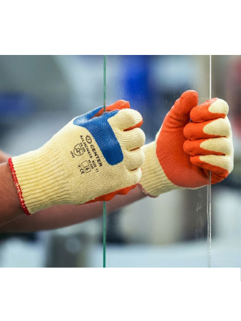 Перчатки стекольщика с усиленным латексным покрытием HCN410 CENTER