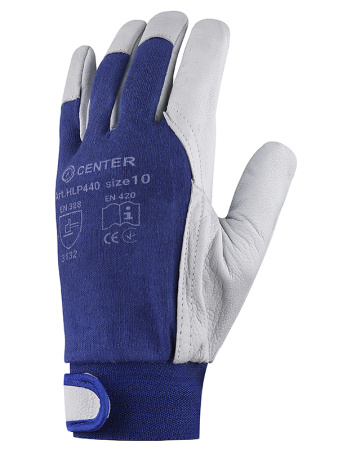 Перчатки кожаные на липучке HLP440 CENTER Перчатки кожаные на липучке HLP440 CENTER