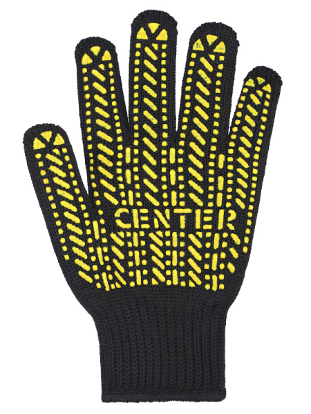 Перчатки трикотажные усиленные, с ПВХ точкой  5611 CENTER Перчатки трикотажные усиленные, с ПВХ точкой  5611 CENTER