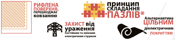 Коврик резиновый диэлектрический 1000х1000 RD PRO