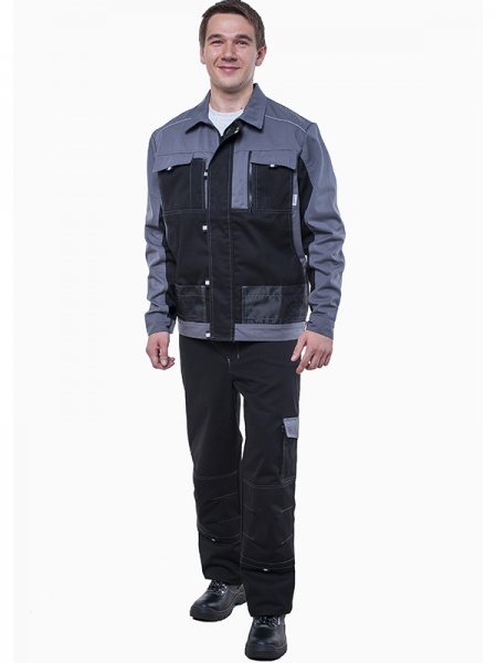 Куртка літня CENTER-01S чорний-сірий