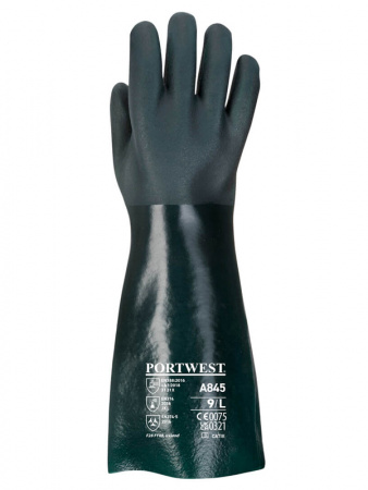Перчатки с двойным ПВХ покрытием А845