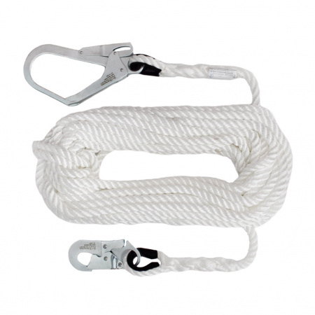 Фал спасательный канатный 12 м с карабинами К20 + К55
