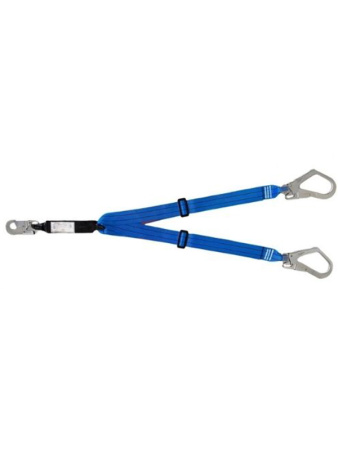 Строп ленточный двойной с амортизатором и карабинами К20+2К55