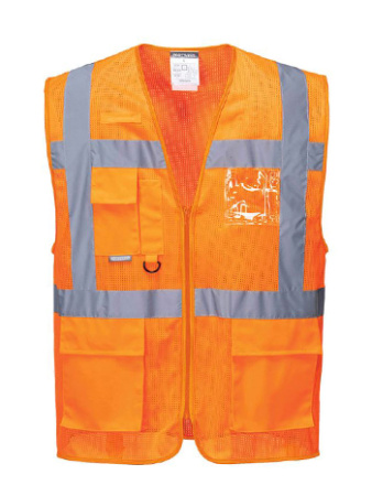 Жилет сигнальный оранжевый сетка Portwest C376