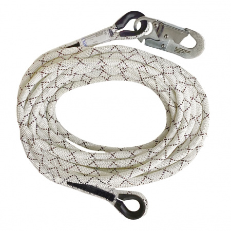 Фал спасательный из плетеного шнура 12 м с карабином К20 Фал спасательный из плетеного шнура 12 м с карабином К20