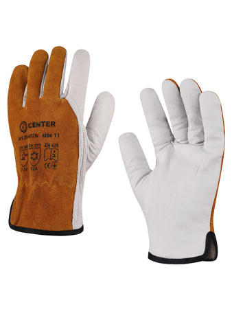 Перчатки кожаные утепленные мех DI-402W CENTER