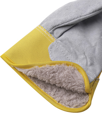 Перчатки комбинированные спилковые утепленные мех HLC850W CENTER