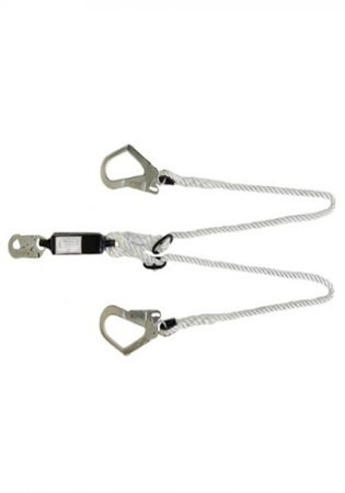 Строп канатный двойной с амортизатором и карабинами К20+2К55