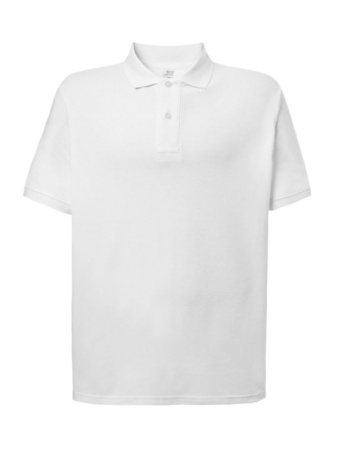 Футболка Поло, 100% хлопок, белая JHK White