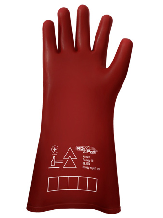 Перчатки диэлектрические резиновые шовные 0 класс