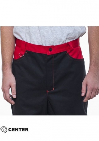 Брюки летние CENTER-01S черный-красный-4 Брюки летние CENTER-01S черный-красный-4