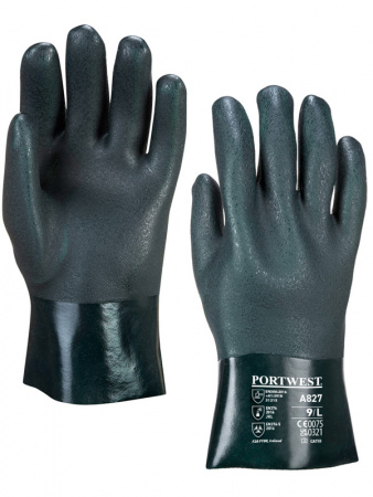 Перчатки с двойным ПВХ покрытием А827