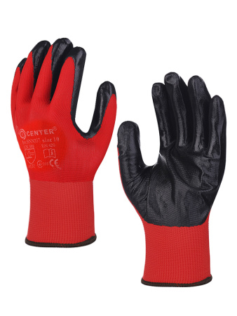 Перчатки нейлоновые с нитриловым покрытием HNN337 CENTER