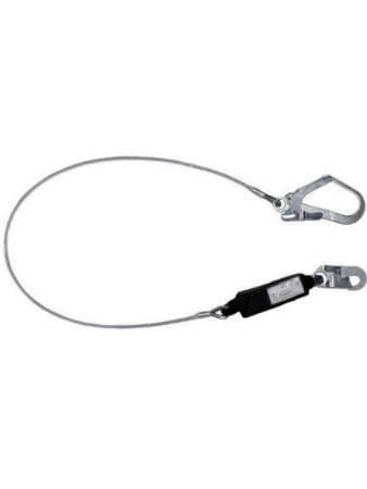 Строп из стального троса с амортизатором и карабинами К20+К55