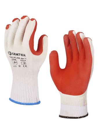 Перчатки латексные усиленные с вязаным манжетом  HCL436 CENTER Перчатки латексные усиленные с вязаным манжетом  HCL436 CENTER