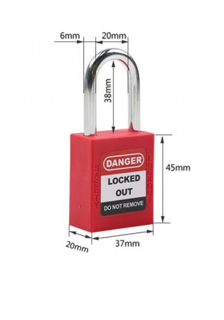 Замок нейлоновый стальная дужка AP38PS
