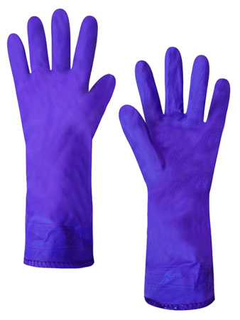 Перчатки хозяйственные латексные утепленные