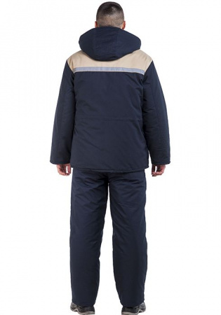 Куртка утепленная Зима синий-серый