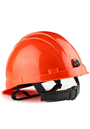 Каска защитная GUARD красная (лента)