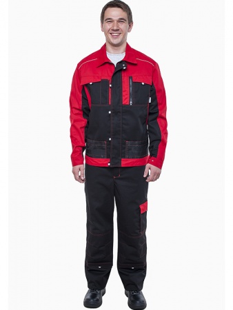 Куртка летняя CENTER-01S черный-красный-2 Куртка летняя CENTER-01S черный-красный-2