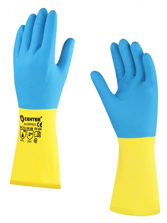 Перчатки КЩС неопрен+латекс HPV915 CENTER.